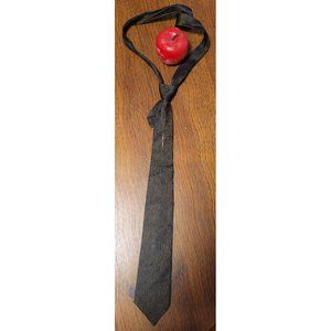 Black Gold Thatch Pattern Boy's Skinny Tie Generic